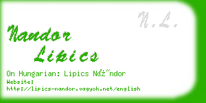 nandor lipics business card